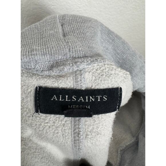 Allsaints Men’s Raven Cuffed Slim Fit Ramskull Sweatpants Medium Heather Gray - Picture 5 of 15